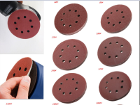 10X 5 inch 125 mm round sandpaper eight-hole disc sandpaper coarse sand 60-1000 hook and loop sanding disc polish Power Sanders