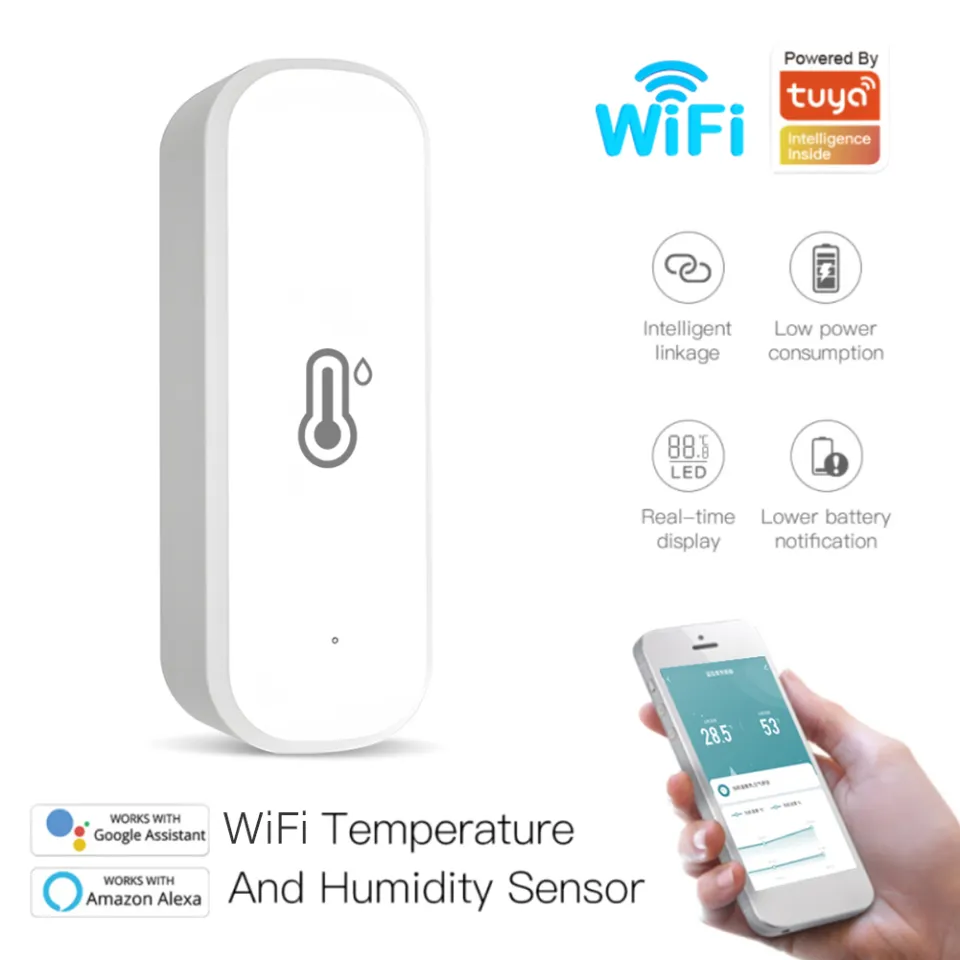 Tuya Smart Temperature And Humidity Sensor WiFi APP Remote Monitor For Smart  Home var SmartLife WorkWith Alexa Google Assistant