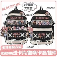 กระเป๋าเป้สะพายหลัง กระเป๋านักเรียน ลําลอง จุของได้เยอะ ลาย Blackpink สําหรับนักเรียน wh