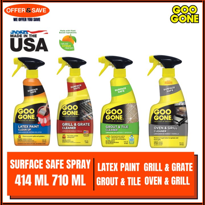 414ml/710ml] GOO GONE Latex Paint Clean Up/Grill & Grate Cleaner/Grout &  Tile Cleaner/Oven & Grill Cleaner