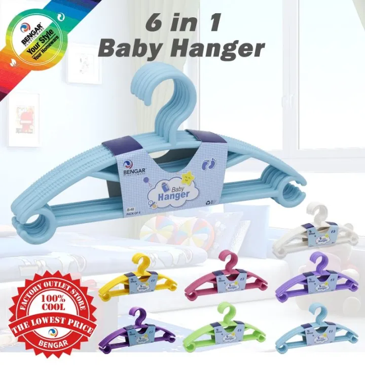 MH 6 In 1 Baby Hanger Plastic Clothes Children Hanger Lazada PH
