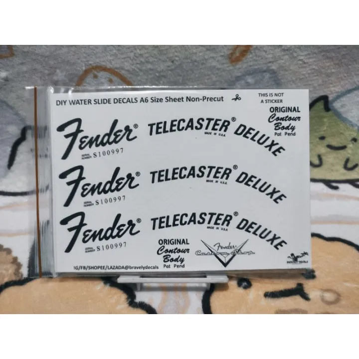 Fender Telecaster Deluxe Waterslide Decals SET Lazada PH