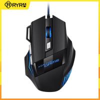 RYRA 2400DPI Wired Gaming Mouse 7 Button Electric Competition Mouse LED Optical USB Wired Computer Mice For PC Laptop