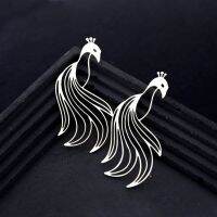 Making Jewelry Findings Stainless Steel Bead Metal Pendant Laser Cut Peacock Charms For DIY Necklace Earrings 1821 Beads