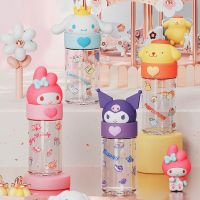 [WV] แก้วน้ำแก้ว Borosilicate สูง, Sanrio Kuromi Cinnamoroll Melody แก้วน้ำสำหรับผู้หญิงและผู้หญิง, แก้วน้ำสูง, แก้วน้ำสำหรับเด็กเน็ตไอดอล