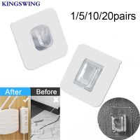 1/5/10/20Pairs Double-Sided Adhesive Wall Hooks Hanger Transparent Cup Sucker Storage