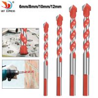 【DT】hot！ 4pcs 6-12mm Bits Multi-Material Bit Set for Concrete Glass Plastic Wood Stone