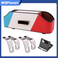 WDPlanet กล่องกระดาษทิชชู่จัดระเบียบเก้าอี้หลังรถติดตั้งง่ายเครื่องดื่ม2ที่วางแก้ว