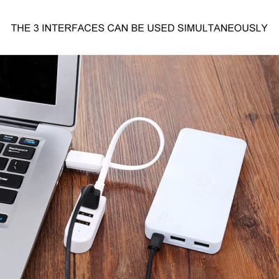 【cw】New 3 Port Usb Splitter One For Three 3A Charger Converter Extension Cable Line Expansion Multi-port Hub Mini-USB Data Cables ！