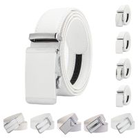 new Mens leather belt, leather belt, automatic buckle, middle-aged business belt for young students white belt