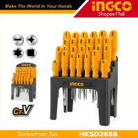 [Old A Hardware] Ingco HKSD2658 26ชิ้นชุดไขควง (7ชิ้น Slotted 11ชิ้น Phillips 6ชิ้น Torx 2ชิ้น Squaredriver) H