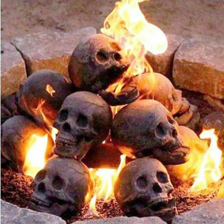 3x-fireproof-portable-skull-sculpture-halloween-ceramic-ornaments-skull-decor-prop