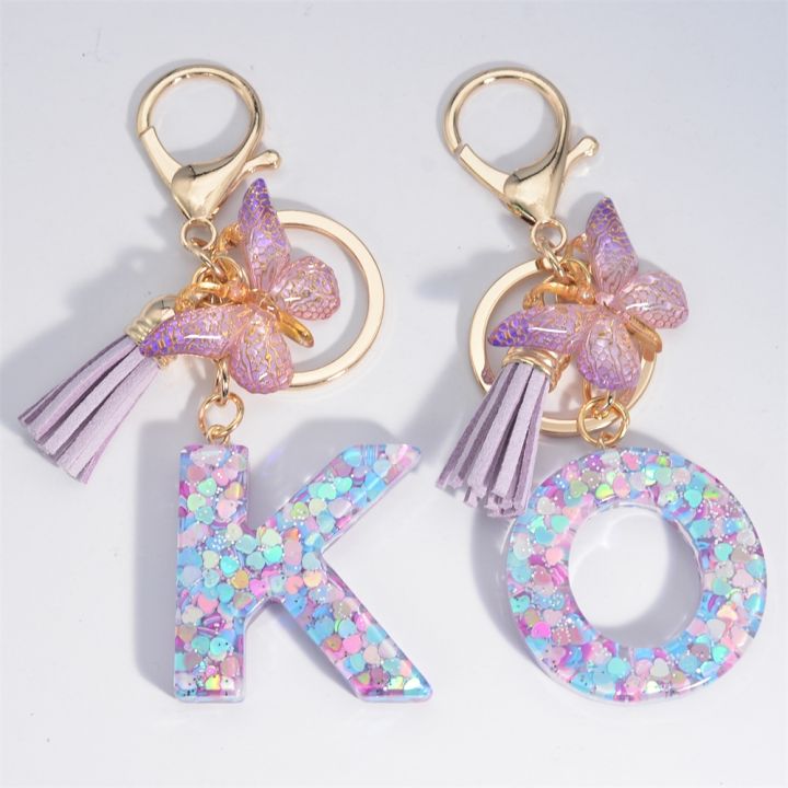 a-z-dreamy-sequin-letters-keychain-for-women-tassel-butterfly-pendant-initial-keyring-purse-suspension-bags-charms-car-key-chain