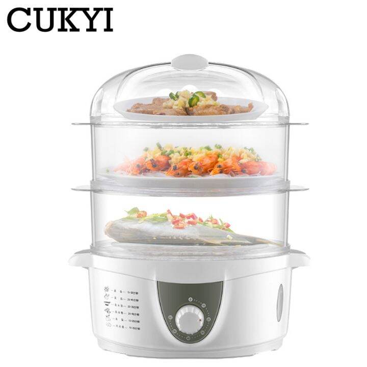 cukyi-3ชั้นไฟฟ้า-steamer-หม้อหุงข้าวไข่นึ่ง6เกียร์หม้อไอน้ำอาหารเช้าเครื่องปิดอัตโนมัติ