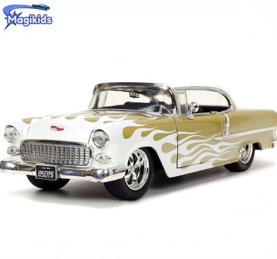 1:24 1955 CHEVY BEL AIR High Simulation Diecast Car Metal Alloy Model Car Chevrolet Toys For Children Gift Collection J136