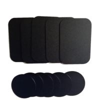 2pc Matte black magnetic sheet 35x45mm square 45x65mm 40mm diameter round shape adhesive metal plate for car magnet phone holder