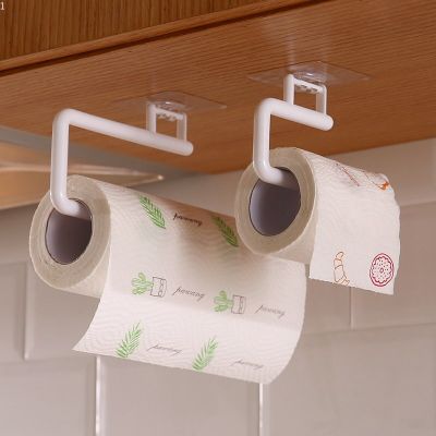 Kitchen Tissue Holder Hanging Toilet Roll Paper Holder Towel Rack Kitchen Bathroom Cabinet Door Hook Holder Kitchen Organizer Bathroom Counter Storage