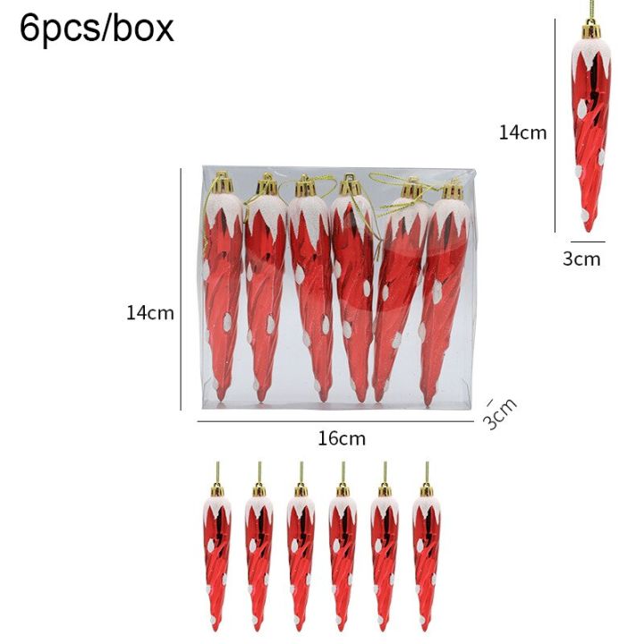 จี้-cone-es-ต้นคริสต์มาส6ชิ้นกล่อง-เครื่องประดับคริสต์มาสและแบบจำลอง-2024ตกแต่งคริสต์มาสสำหรับบ้าน2024ต้นคริสต์มาสของขวัญวันคริสต์มาสวันคริสต์มาสวันปีใหม่