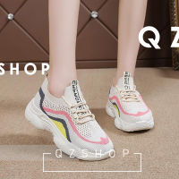 QZshop  ใหม่แกะกล่อง รองเท้าผ้าใบแฟชั่น รองเท้าสไตล์เกาหลี ระบายอากาศดี พื้นนิ่ม ใส่สบาย เหมาะกับทุกโอกาส ใส่เห็นก็ต้องมอง