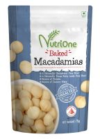 NutriOne Baked Macadamias 75g แมคคาเดเมียส์อบ ไม่มีเกลือ หวานมัน ละมุนลิ้น