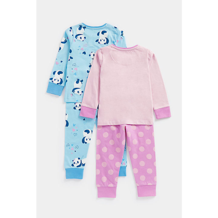 ชุดนอนเด็กผู้หญิง-mothercare-panda-pyjamas-2-pack-cc994