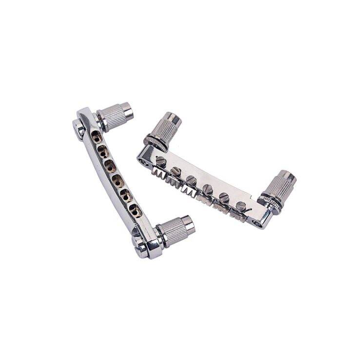 อุปกรณ์ปรับแต่งอาน12-st-o-matic-bridge-amp-tailpiece-สำหรับกีต้าร์ไฟฟ้า-lp