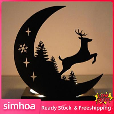 Simhoa เชิงเทียน Moon เชิงเทียนโลหะสำหรับงานเลี้ยงห้องนั่งเล่นปีใหม่