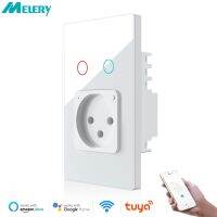 Wifi Smart Light Switch Israel Wall Socket Tuya Plug Electrical Outlet Touch Glass Panel Intelligent Remote Alexa Google Home