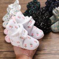 baby shoes รองเท้าเด็กฤดูหนาวยุโรปชนบทชนบท 0-1 รองเท้าผ้าฝ้ายลำลองสำหรับเด็กชายและเด็กหญิง