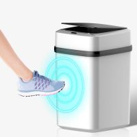 Smart Induction Trash Can Automatic Sensor Dustbin Garbage Bin Bathroom for Home Kitchen Electronic Touch Trash Bin Paper Bucket