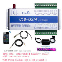 CL8-GSM-NC ไร้สาย SMS แจ้งเตือนระบบเตือนภัยการตรวจสอบอุณหภูมิ GSM เซ็นเซอร์เตือนภัยที่มีการแจ้งเตือนความล้มเหลวของพลังงาน