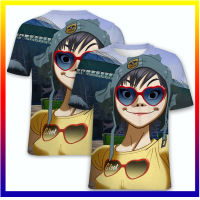 Virtual Band Gorillaz 3D Print ฤดูร้อนชายเสื้อ O Neck ลำลองแขนสั้นบวกขนาดเสื้อยืดแฟชั่นด้านบนเสื้อผ้าผู้ชาย XS-5XL