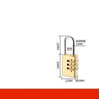กุญแจคล้องแบบรหัสด้วยรหัส3/4ตัวเลขหลักกุญแจล็อกเกอร์กันน้ำทองเหลืองกระเป๋าซิปกระเป๋าเป้สะพายหลังสำหรับยิมอุปกรณ์ล็อคกระเป๋าเดินทาง
