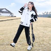 2023 Autumn Children Tracksuit Teen Girls Baseball Uniform Suits Sports Jackets and Pants 2Pcs Outfits Korean Style JK Loungewear Sets