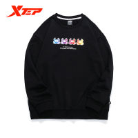 Xtep เสื้อกันหนาวผู้ชายฤดูใบไม้ร่วงใหม่คอกลมแขนยาวสวมหัวกีฬาลำลองด้านบน879329920056