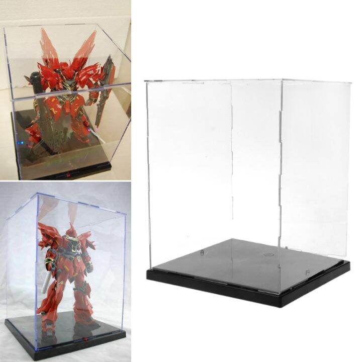 clear-acrylic-display-box-dustproof-protection-model-show-case-with-led-lights