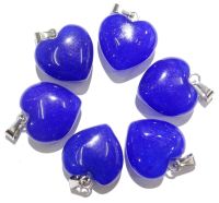 ？》：“： 16MM Natural Stone Quartz Crystal Turquoises Tiger Eye Opal Aventurine Charms Heart Pendants For Diy Jewelry Making 12Pcs
