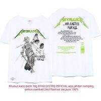 เสื้อยืดพรีเมี่ยมเสื้อยืด พิมพ์ลาย metallica 5 AND JUSTICE FOR all Premium สไตล์วินเทจ