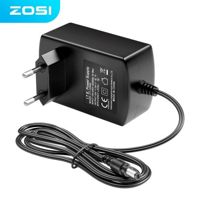 อะแดปเตอร์ใช้ได้ตัวแปลงพลังงาน ZOSI DC 12V อะแดปเตอร์จ่ายไฟ2A ตัวแปลงแบบมืออาชีพด้านความปลอดภัย12V กล้องระบบ CCTV อะแดปเตอร์สำหรับกล้องวงจรปิดยุโรป