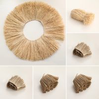 Jute Fringe Trim Natural Raffia Straw Tassels Lafite Grass Wedding Garland For Home Furniture Background Craft Wall Decoration