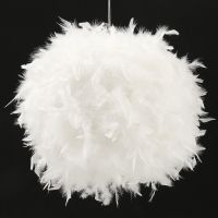 Modern Feather Pendant Lights for Childrens Princess Room Bedroom Bedside Hanging Lamps Living Room Feather Chandelier Lighting