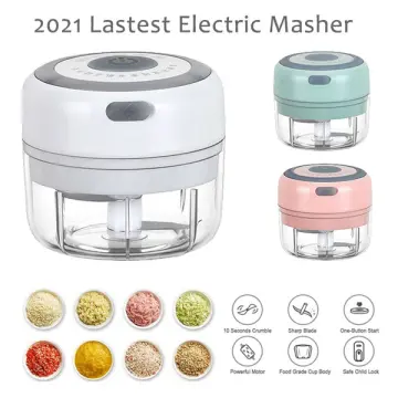 Electric Mini Garlic Chopper Food Chopper Portable Small Food Processor for  Pepper Garlic Chili Vegetable Nuts Mincer/Grinder