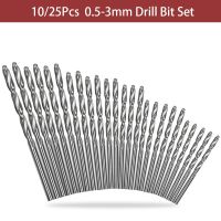 10/25Pcs HSS 0.5 3mm Drill Bit Set High Speed Steel Titanium Coated Twist Drill Bits For Tile Stone Marble Brick Hole Drilling