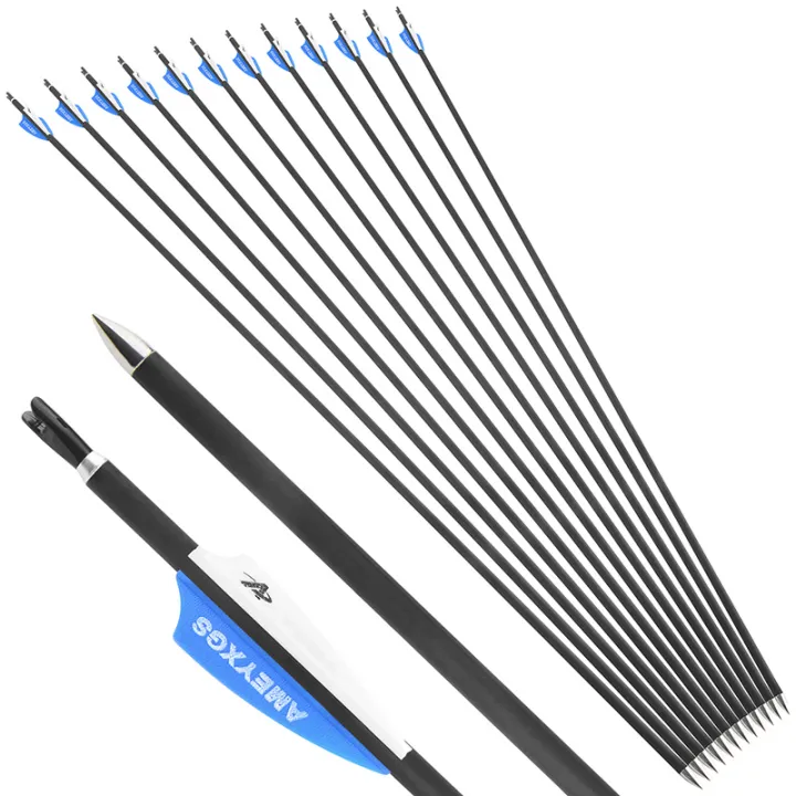 【In Stock】32 Inch Carbon Arrows SP1000 Practice Arrow Recurve Bow