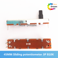 5Pcs 45มม. ยาว30มม. ขาตั้งเดี่ยวตรงสไลด์ Potentiometer B10K เครื่องขยายเสียง Audio Mixer ความต้านทานอุปกรณ์เสริม