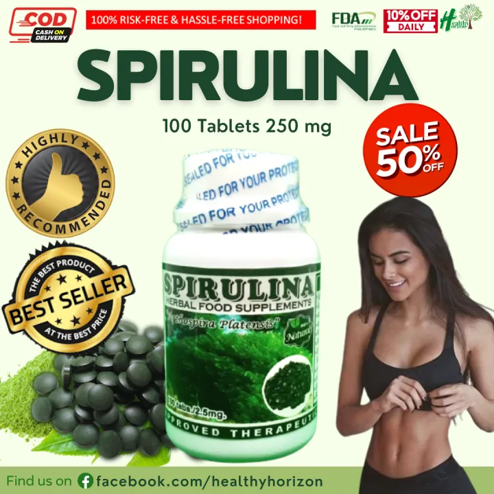 Original Spirulina Tablets 100 Tablets 250mg spirulina food