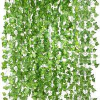 Pack of 12 Artificial Ivy Garland, Artificial Ivy Garland, Artificial Ivy Wedding for Office, Kitchen, Garden(2.1M)