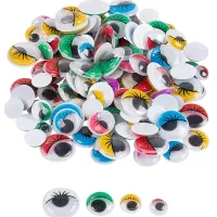 Colorful 100Pcs Black White Self-adhesive Doll Eye Movable Simulation Animal Wiggly Googly Eye DIY Children Toy Craft Art Suppli