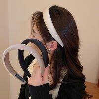 [COD] skull top fabric sponge headband simple wide-brimmed geometric hair card ins bundle autumn and winter all-match