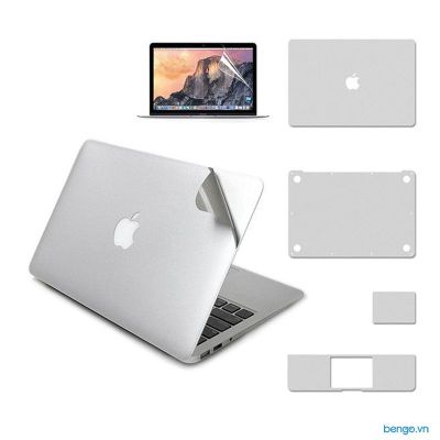 JCPAL ฟิล์มกันรอย MacBook Air 13" MacGuard 5 in 1  [ฝาหลังจอ,ฟิมล์หน้าจอ,ที่รองมือ,Trackpad,ฝาล่าง] สินค้าคุณภาพสูง